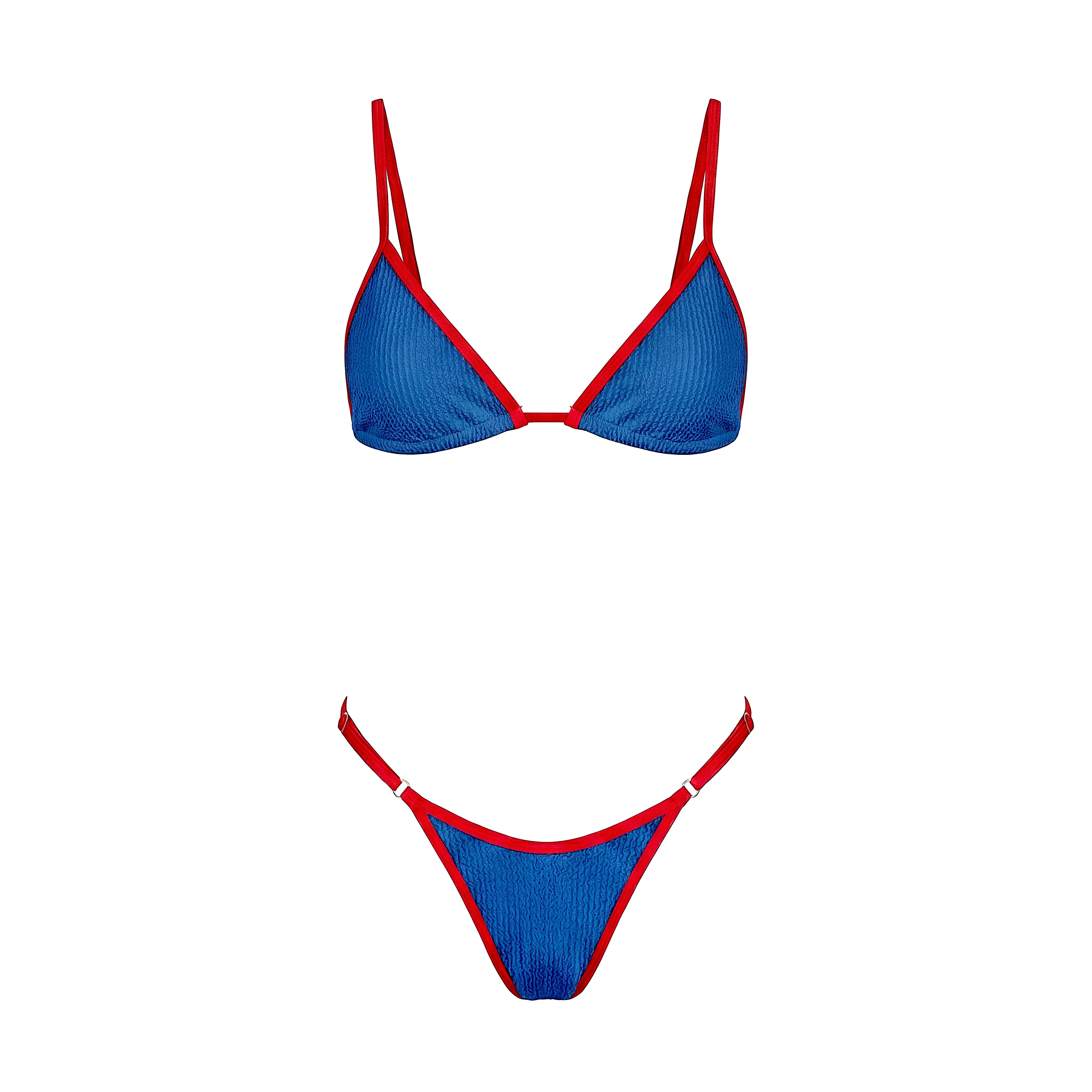 MAREA CRINKLE DENIM Y ROJO - CASSIOPEA X SAINTMALÉ